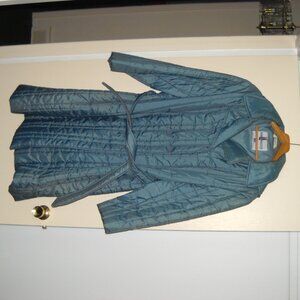 Ladies Rainmaster Full Length Winter Coat with Hood in Blue